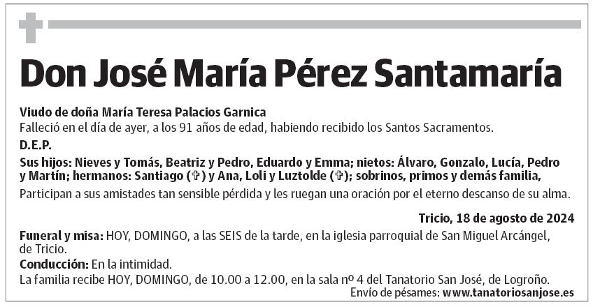 Don José María Pérez Santamaría