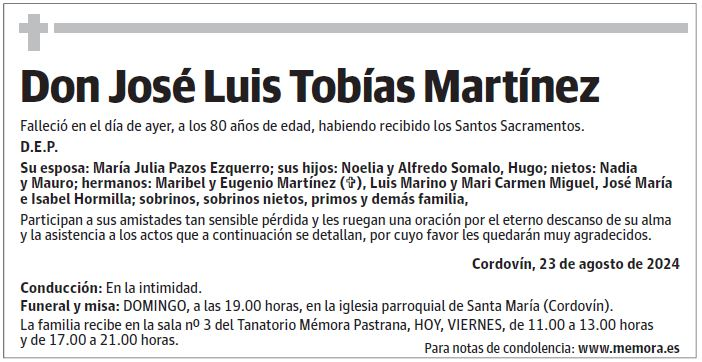 Don José Luis Tobías Martínez