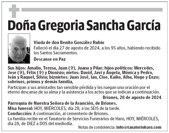 Doña Gregoria Sancha García