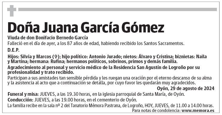 Doña Juana García Gómez