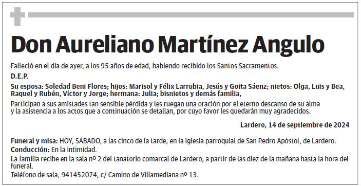 Don Aureliano Martínez Angulo