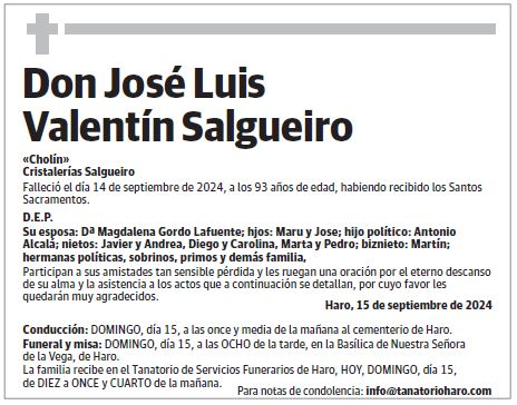 Don José Luis Valentín Salgueiro