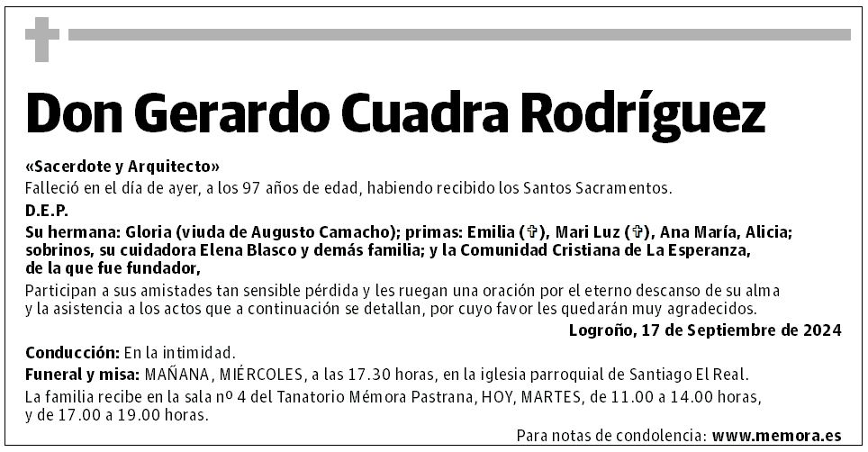 Don Gerardo Cuadra Rodríguez