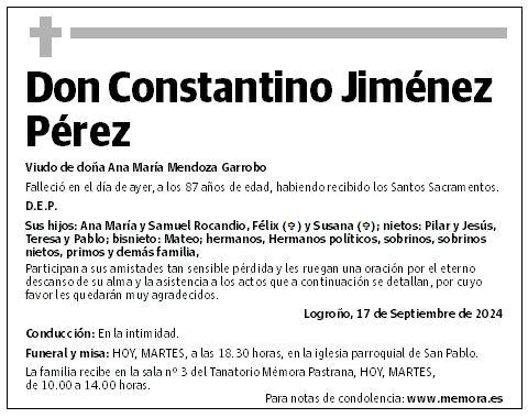Don Constantino Jiménez Pérez