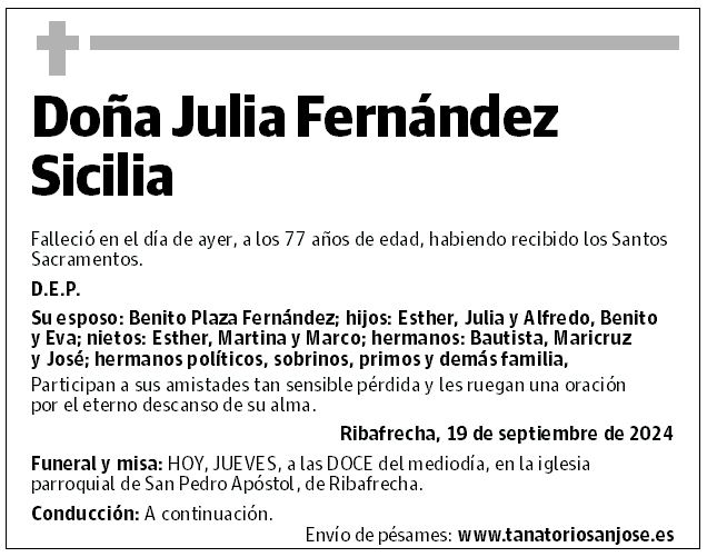 Doña Julia Fernández  Sicilia