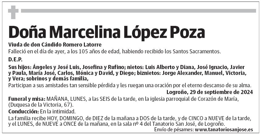 Doña Marcelina López Poza
