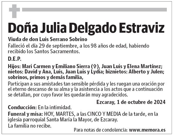 Doña Julia Delgado Estraviz
