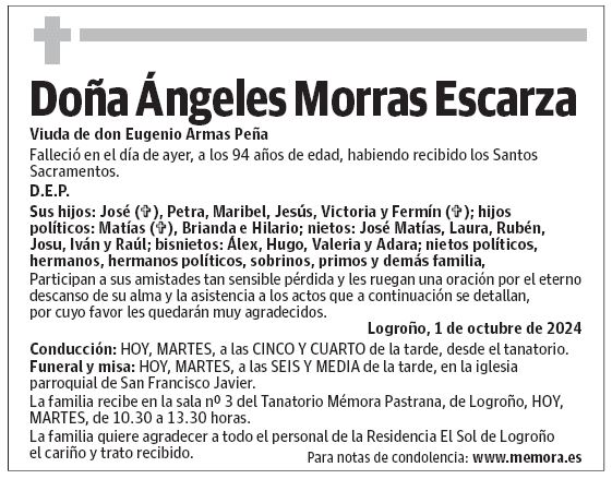 Doña Ángeles Morras Escarza