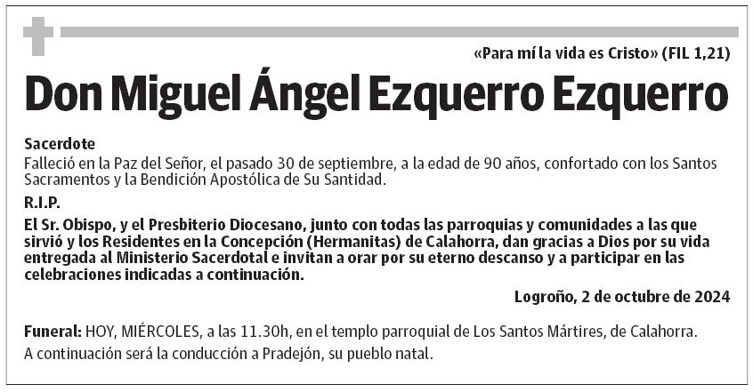 Don Miguel Ángel Ezquerro Ezquerro