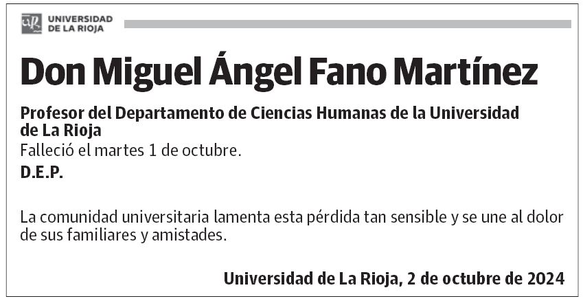 Don Miguel Ángel Fano Martínez