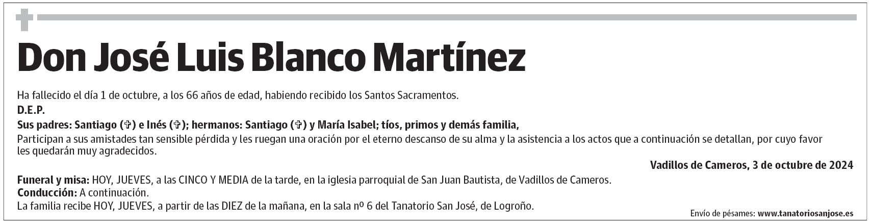 Don José Luis Blanco Martínez