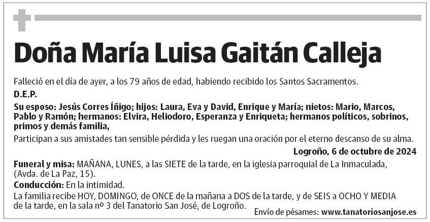 Doña María Luisa Gaitán Calleja