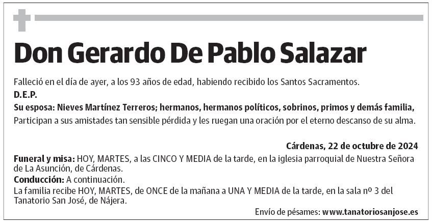 Don Gerardo De Pablo Salazar