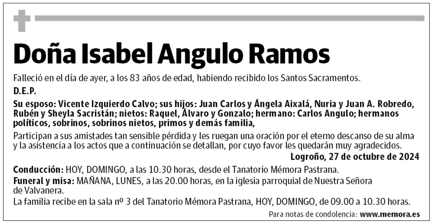 Doña Isabel Angulo Ramos
