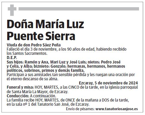 Doña María Luz Puente Sierra