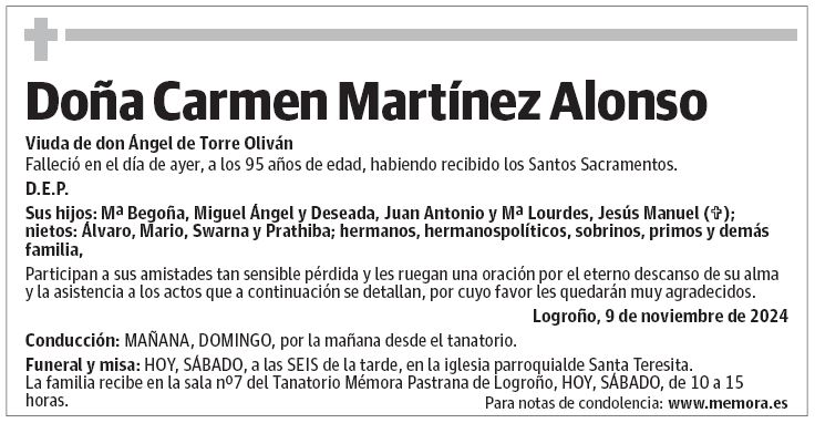 Doña Carmen Martínez Alonso