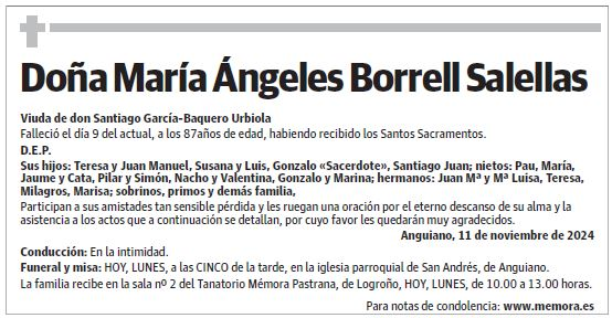 Doña María Ángeles Borrell Salellas