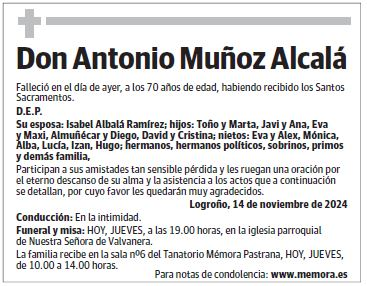 Don Antonio Muñoz Alcalá