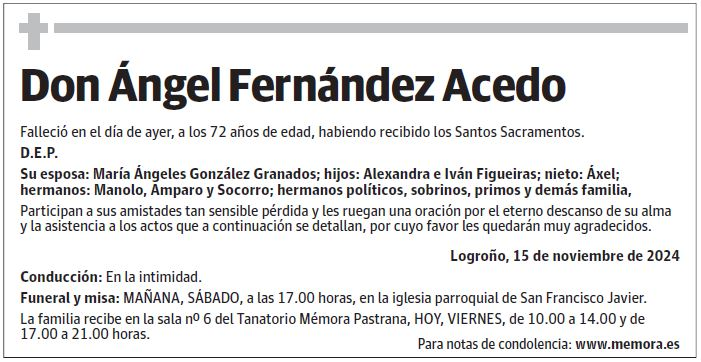 Don Ángel Fernández Acedo