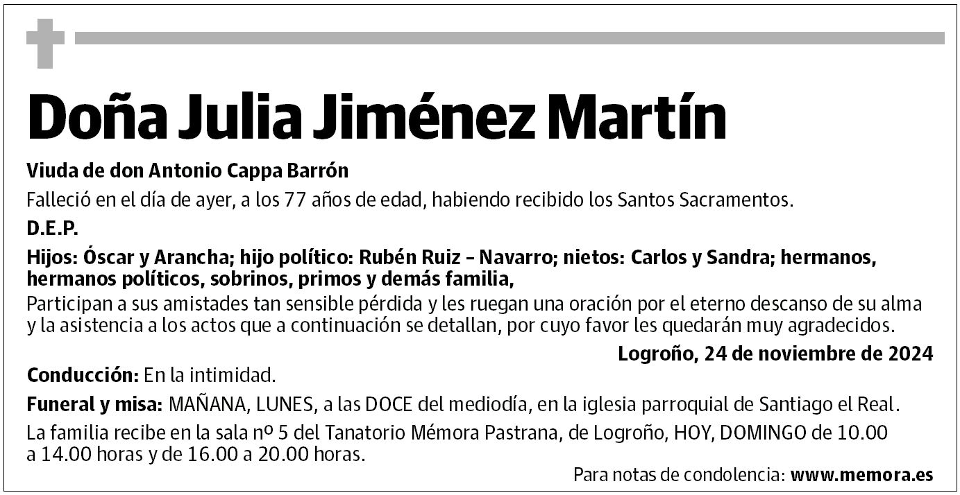 Doña Julia Jiménez Martín