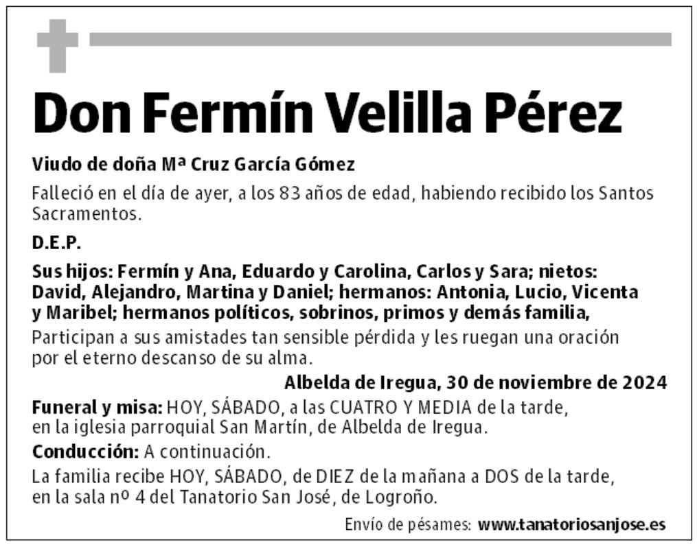 Don Fermín Velilla Pérez