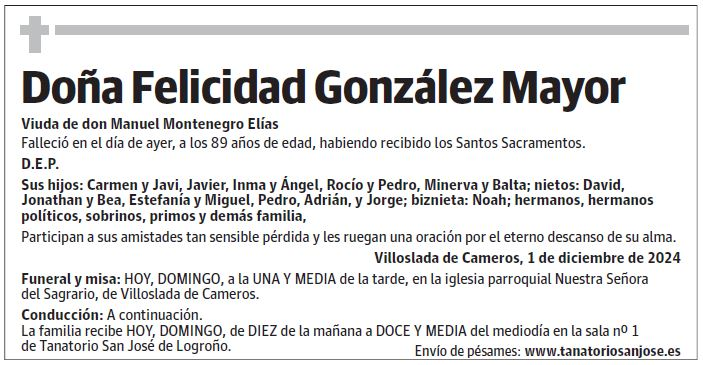 Doña Felicidad González Mayor