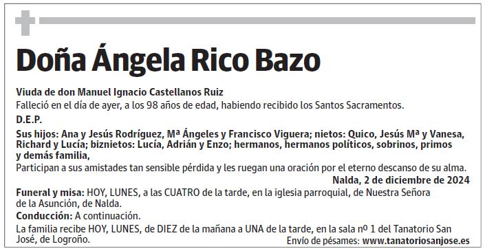 Doña Ángela Rico Bazo