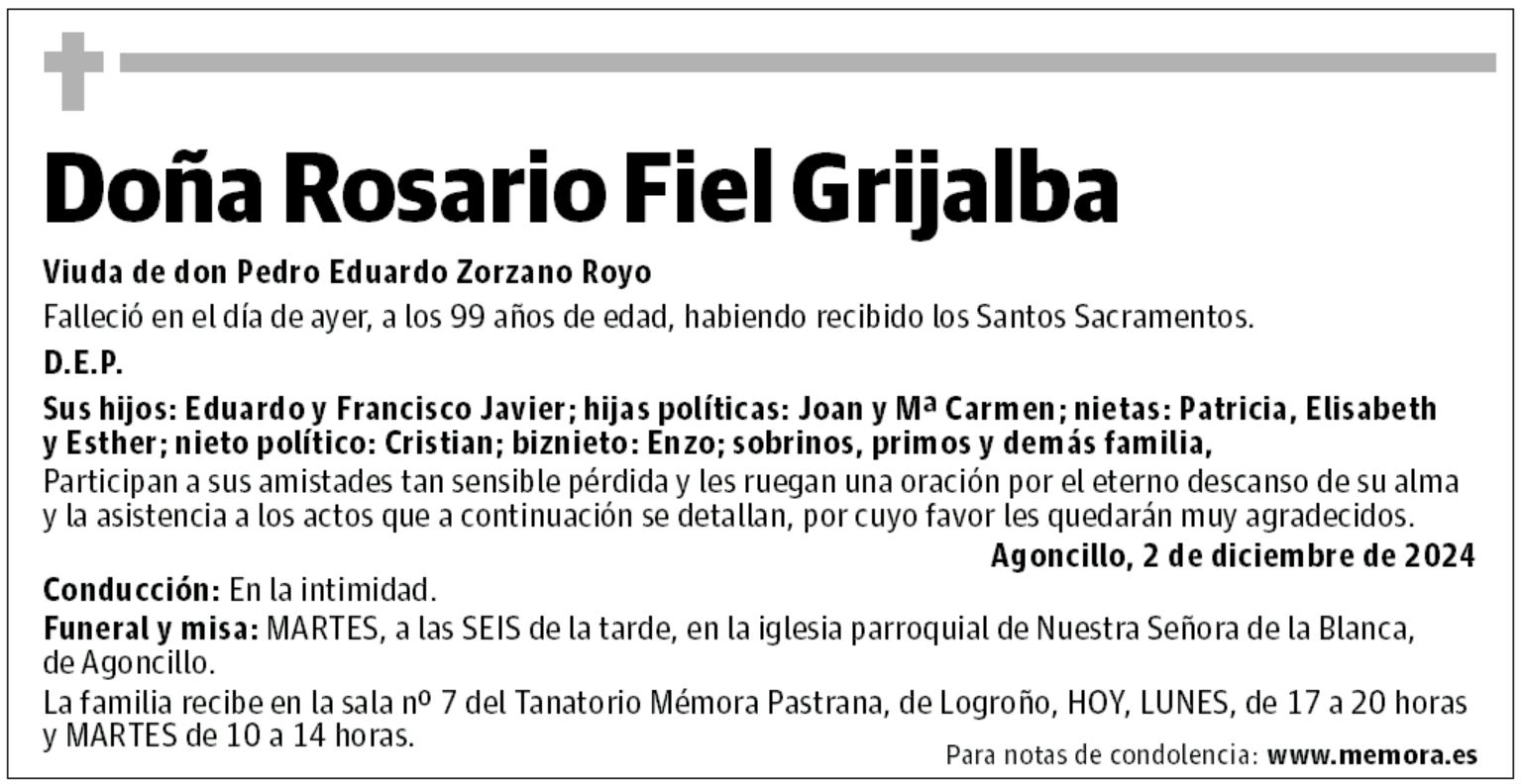 Doña Rosario Fiel Grijalba