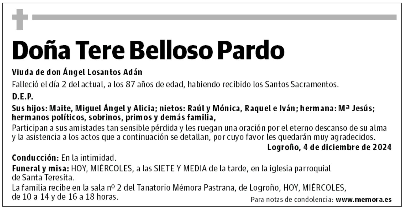 Doña Tere Belloso Pardo