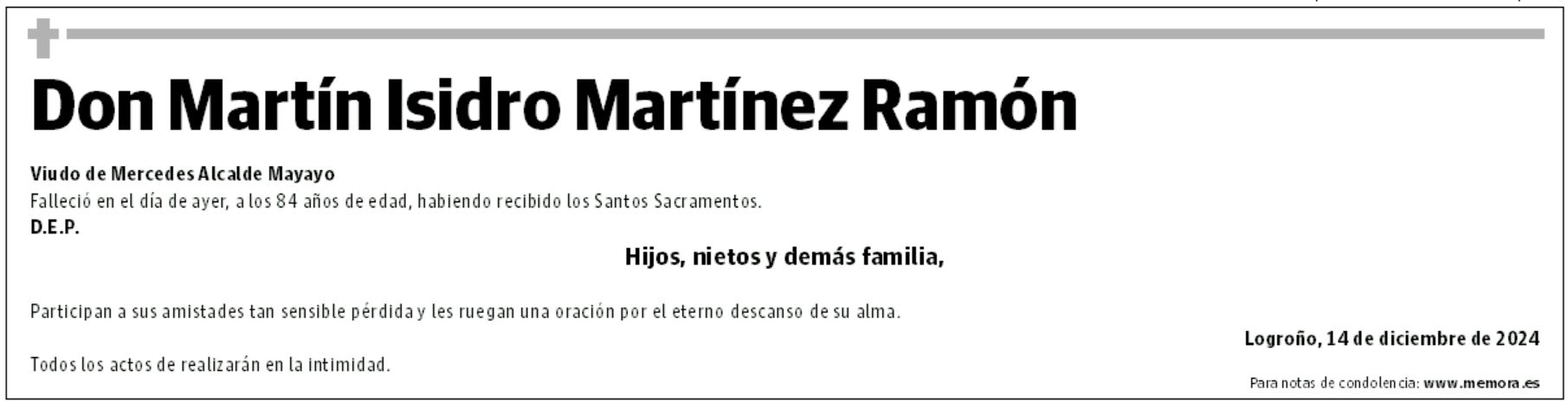 Don Martín Isidro Martínez Ramón