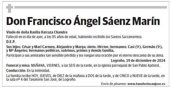 Don Francisco Ángel Sáenz Marín