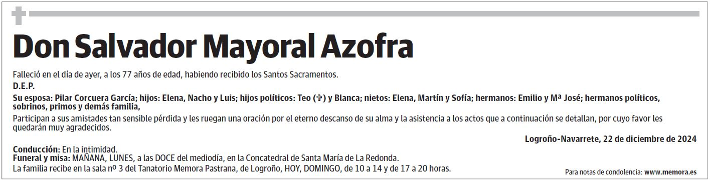 Don Salvador Mayoral Azofra
