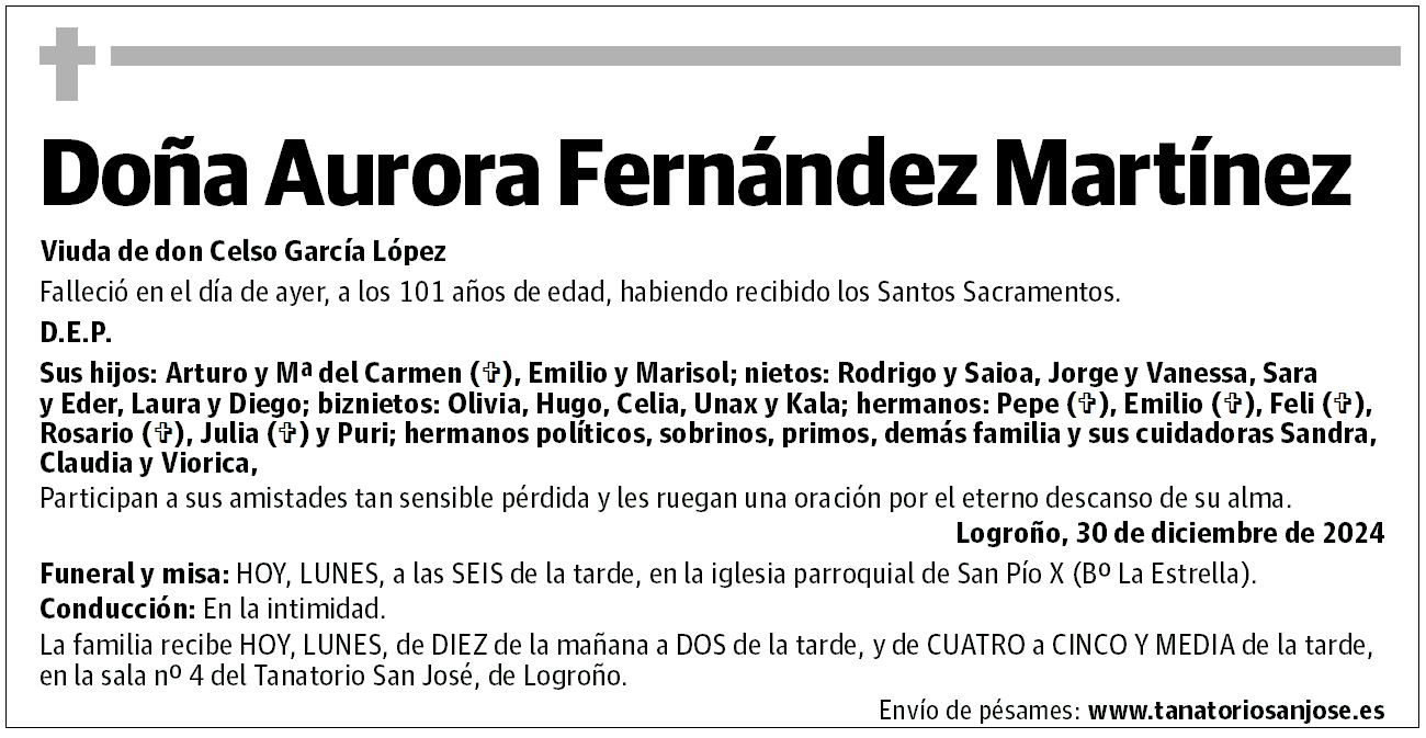 Doña Aurora Fernández Martínez