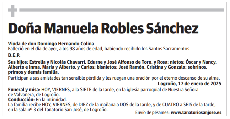 Doña Manuela Robles Sánchez
