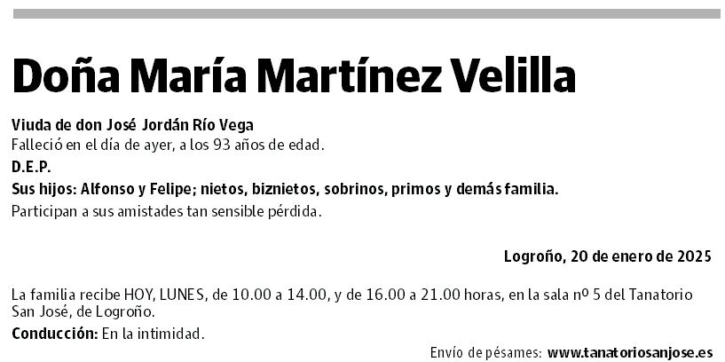 Doña María Martínez Velilla