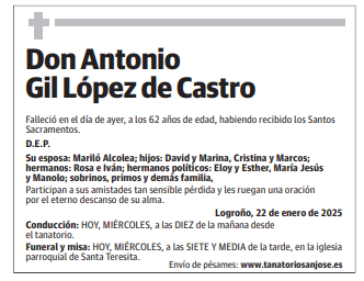 Don Antonio Gil López de Castro