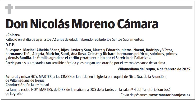 Don Nicolás Moreno Cámara
