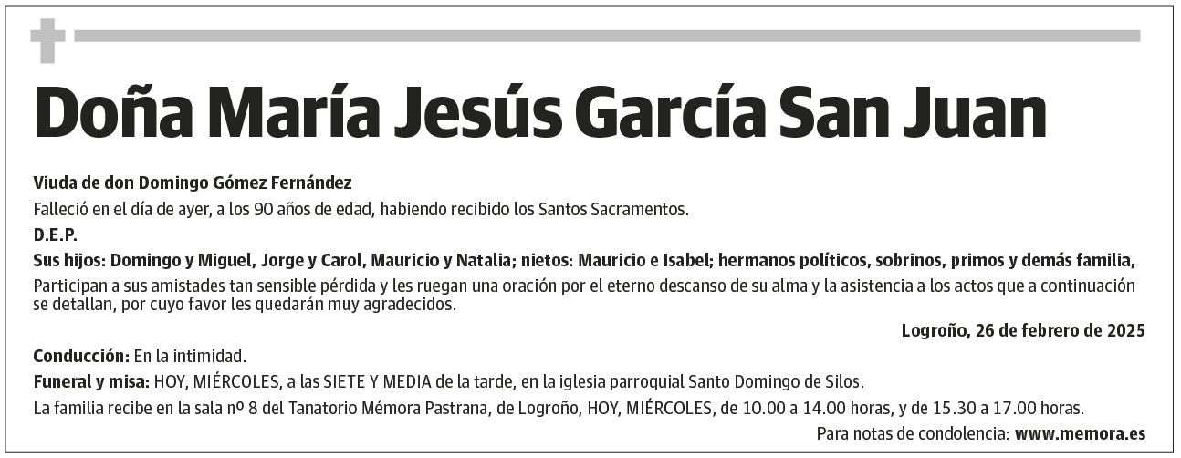 Doña María Jesús García San Juan