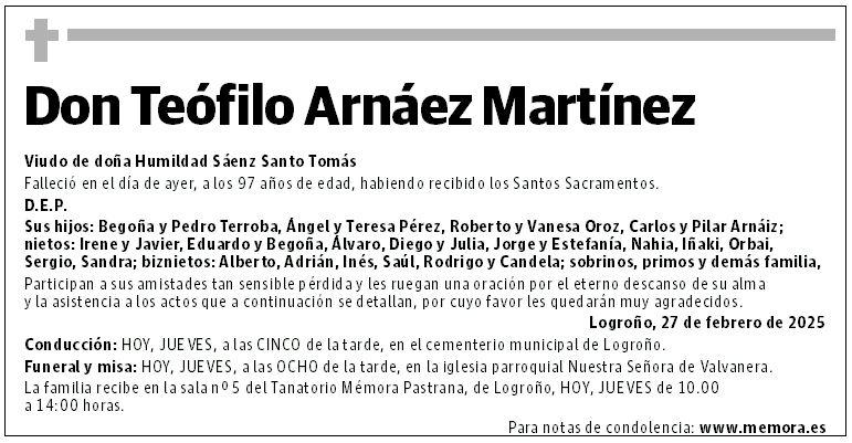 Don Teófilo Arnáez Martínez