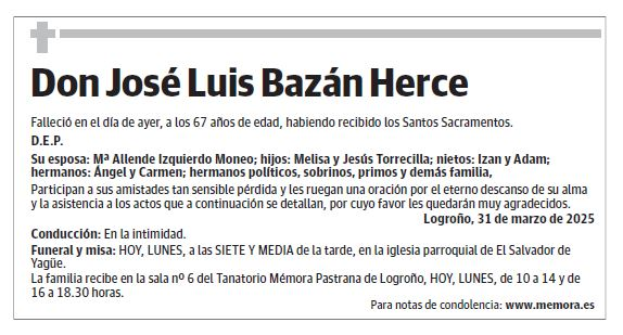 Don José Luis Bazán Herce
