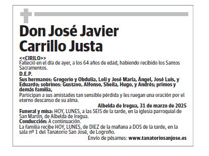 Don José Javier Carrillo Justa