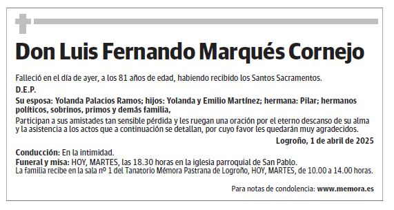 Don Luis Fernando Marqués Cornejo
