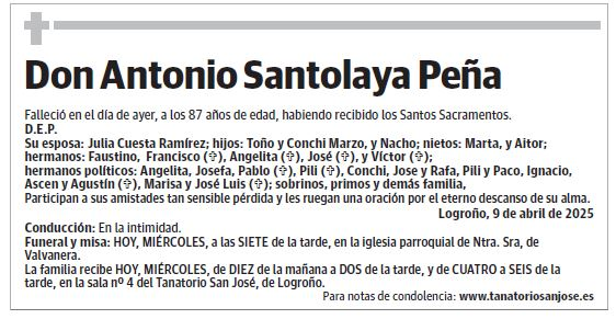 Don Antonio Santolaya Peña