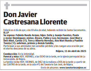 Don Javier Castresana Llorente