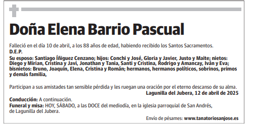 Doña Elena Barrio Pascual