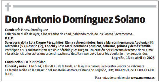 Don Antonio Domínguez Solano