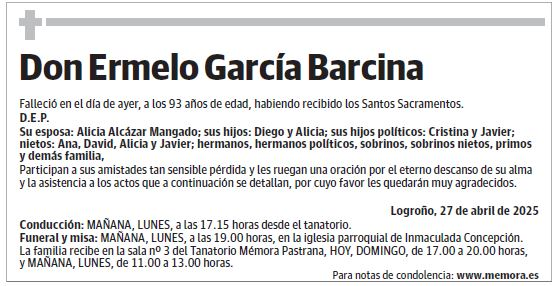 Don Ermelo García Barcina