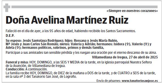 Doña Avelina Martínez Ruiz