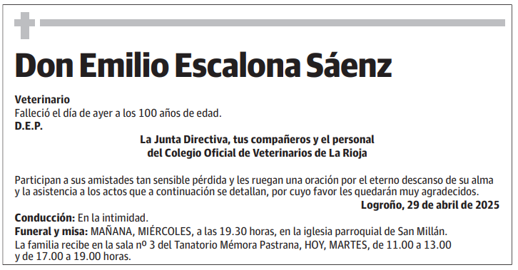 Don Emilio Escalona Sáenz