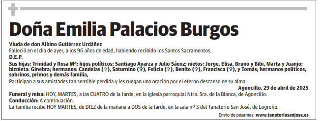 Doña Emilia Palacios Burgos